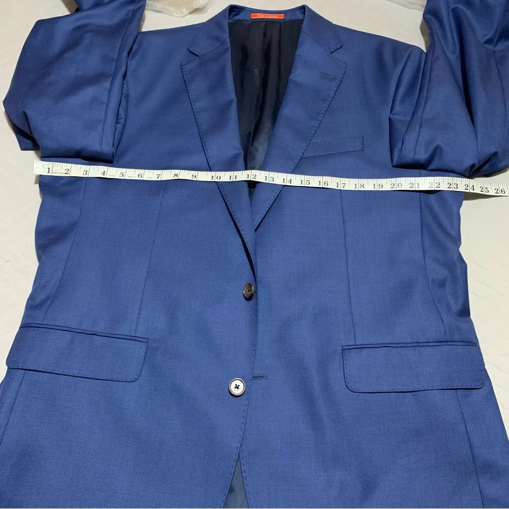NWT Daniel Cremieux 2-Piece Navy‎ Blue 100% Wool Suit Size 44x38L Office Formal